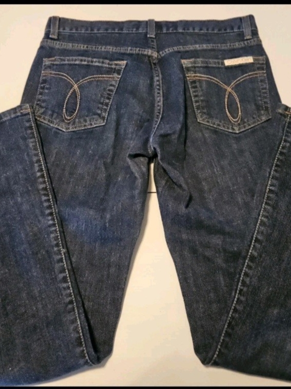 Calvin Klein Dark Indigo Flared Jeans Size 6 - Picture 8 of 8